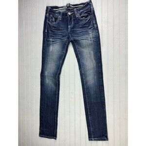 Premiere Size 0/1 Womens Jeans Low Rise Skinny Stretch Dark Wash